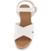 imageCUSHIONAIRE Womens Rosie Cork Wedge Sandal Memory FoamWhite