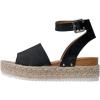 imageCUSHIONAIRE Womens Espadrille Flatform Open Toe SandalMiranda Black