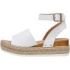 imageCUSHIONAIRE Womens Espadrille Flatform Open Toe SandalMiranda White