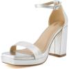 imageCUSHIONAIRE Womens Grammy one band block heel platform sandal Memory Foam Wide Widths AvailableSilver