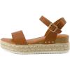 imageCUSHIONAIRE Womens Melissa Espadrille Platform Wedge SandalTan