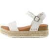 imageCUSHIONAIRE Womens Melissa Espadrille Platform Wedge SandalWhite