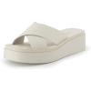 imageCUSHIONAIRE Womens Pepe crossband platform sandal with Memory FoamIvory