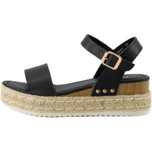 imageCUSHIONAIRE Womens Melissa Espadrille Platform Wedge SandalBlack