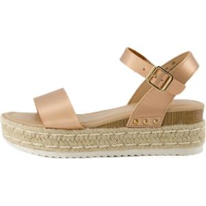imageCUSHIONAIRE Womens Melissa Espadrille Platform Wedge SandalRose Gold