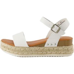 imageCUSHIONAIRE Womens Melissa Espadrille Platform Wedge SandalWhite
