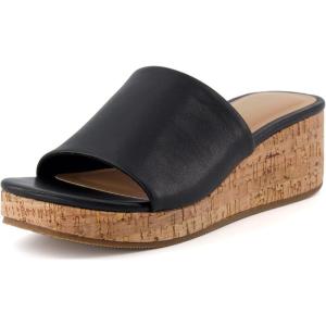 imageCUSHIONAIRE Womens Nano cork wedge sandal Memory Foam Wide Widths AvailableBlack