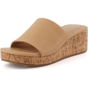 imageCUSHIONAIRE Womens Nano cork wedge sandal Memory Foam Wide Widths AvailableTan