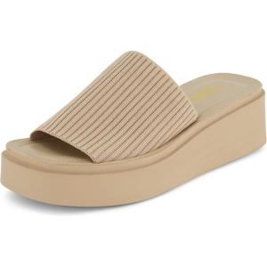 imageCUSHIONAIRE Womens Pim knit platform sandal with Memory FoamTaupe Weave