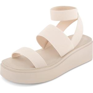 imageCUSHIONAIRE Womens Pixar stretch platform sandal with Memory FoamTaupe