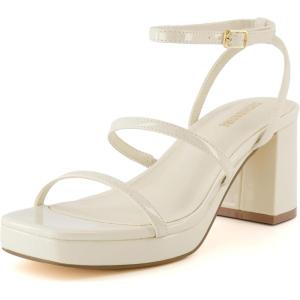 imageCUSHIONAIRE Womens Roma platform dress sandal Memory Foam and Wide Widths AvailableBone Patent
