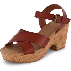 imageCUSHIONAIRE Womens Rosie Cork Wedge Sandal Memory FoamCognac