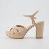 imageCUSHIONAIRE Womens Mood Platform Dress Sandal Memory Foam and Wide Widths AvailableNude Microsuede