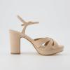 imageCUSHIONAIRE Womens Mood Platform Dress Sandal Memory Foam and Wide Widths AvailableNude Microsuede