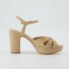 imageCUSHIONAIRE Womens Mood Platform Dress Sandal Memory Foam and Wide Widths AvailableTan