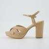 imageCUSHIONAIRE Womens Mood Platform Dress Sandal Memory Foam and Wide Widths AvailableTan