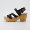 imageCUSHIONAIRE Womens Russ cork wedge sandal Memory Foam Wide Widths AvailableBlack