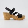 imageCUSHIONAIRE Womens Russ cork wedge sandal Memory Foam Wide Widths AvailableBlack