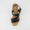imageCUSHIONAIRE Womens Russ cork wedge sandal Memory Foam Wide Widths AvailableBlack