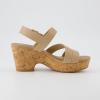 imageCUSHIONAIRE Womens Russ cork wedge sandal Memory Foam Wide Widths AvailableTan