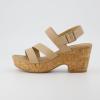 imageCUSHIONAIRE Womens Russ cork wedge sandal Memory Foam Wide Widths AvailableTan