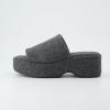 imageCUSHIONAIRE Womens Spin one band platform sandal with Memory FoamGrey Wool