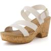 imageCUSHIONAIRE Womens Russ cork wedge sandal Memory Foam Wide Widths AvailableBone