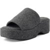 imageCUSHIONAIRE Womens Spin one band platform sandal with Memory FoamGrey Wool