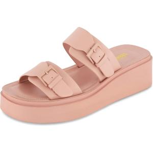 imageCUSHIONAIRE Womens Planet two buckle platform sandal with Memory FoamPink
