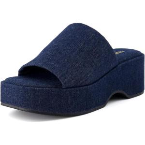 imageCUSHIONAIRE Womens Spin one band platform sandal with Memory FoamDenim