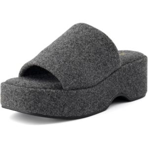 imageCUSHIONAIRE Womens Spin one band platform sandal with Memory FoamGrey Wool