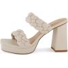 imageCUSHIONAIRE Womens Aurora braided platform sandal Memory Foam and Wide Widths AvailableIvory