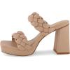 imageCUSHIONAIRE Womens Aurora braided platform sandal Memory Foam and Wide Widths AvailableNude