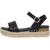 imageCUSHIONAIRE Womens Mae woven espadrille wedge sandalBlack