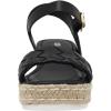 imageCUSHIONAIRE Womens Mae woven espadrille wedge sandalBlack