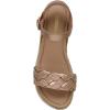 imageCUSHIONAIRE Womens Mae woven espadrille wedge sandalRose Gold