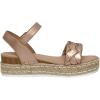 imageCUSHIONAIRE Womens Mae woven espadrille wedge sandalRose Gold
