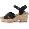 imageCUSHIONAIRE Womens Robbie espadrille Wedge Sandal Memory Foam and Wide Widths AvailableBlack