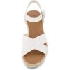 imageCUSHIONAIRE Womens Robbie espadrille Wedge Sandal Memory Foam and Wide Widths AvailableWhite