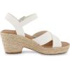 imageCUSHIONAIRE Womens Robbie espadrille Wedge Sandal Memory Foam and Wide Widths AvailableWhite