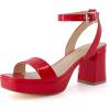imageCUSHIONAIRE Womens Cherry platform dress sandal Memory Foam and Wide Widths AvailableRed Patent