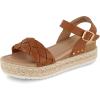 imageCUSHIONAIRE Womens Mae woven espadrille wedge sandalTan