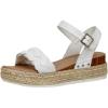 imageCUSHIONAIRE Womens Mae woven espadrille wedge sandalWhite