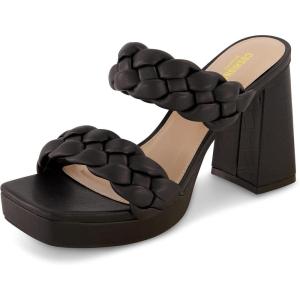 imageCUSHIONAIRE Womens Aurora braided platform sandal Memory Foam and Wide Widths AvailableBlack