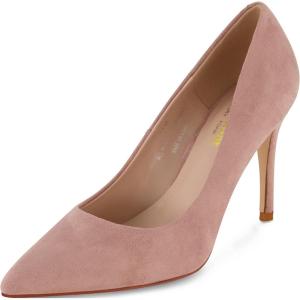 imageCUSHIONAIRE Womens Lola Dress Pump with Comfort Wide Widths AvailableBlush Suede