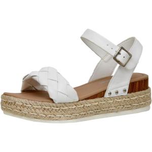 imageCUSHIONAIRE Womens Mae woven espadrille wedge sandalWhite