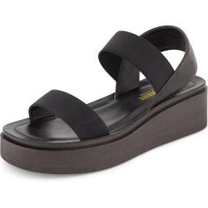 imageCUSHIONAIRE Womens Pilar stretch platform sandal with Memory FoamBlack