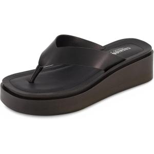 imageCUSHIONAIRE Womens Pippin thong platform sandal with Memory FoamBlack