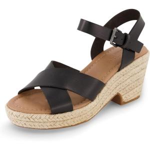 imageCUSHIONAIRE Womens Robbie espadrille Wedge Sandal Memory Foam and Wide Widths AvailableBlack