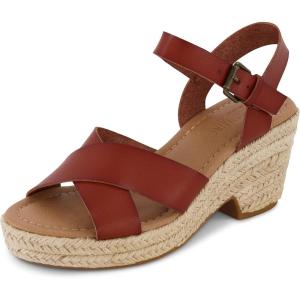 imageCUSHIONAIRE Womens Robbie espadrille Wedge Sandal Memory Foam and Wide Widths AvailableCognac